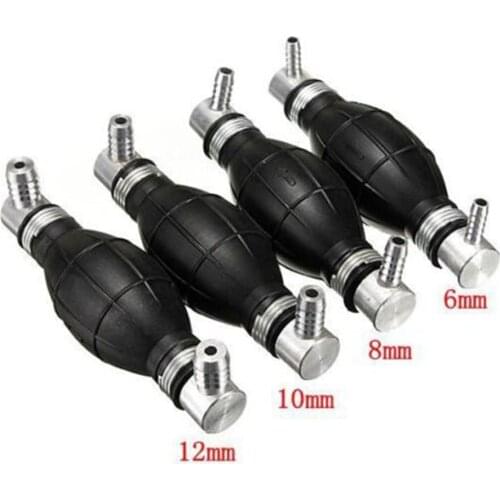 6/8/10/12mm Hand Fuel Pump Line Hand Primer Bulb Petrol Diesel Liquid Oil Gas Water Transfer Rubber Tube Aluminum For Car Boat