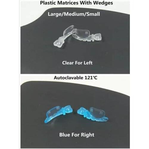 Dental FenderMate Matrix Sectional Contoured Matrices Bands Large Medium Small Right Left Plastic