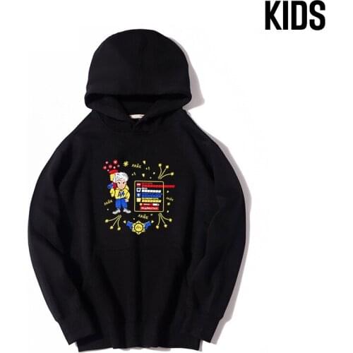 Childrens A4 Superstar Hoodie Family Set Autumn Winter Parents Kids Thicked Fleece Hooded Sweatshirts Boys Casual Pullover Tops