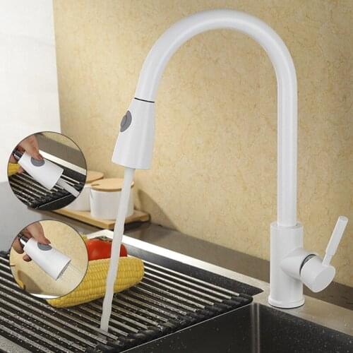 Tuqiu White Kitchen Faucets