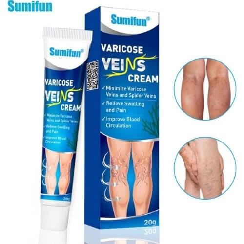 Sumifun Skin Care Effective Varicose Vein Ointment Treatment Vasculitis Blood Vessel Swelling Spider Pain Relief Cream 20g