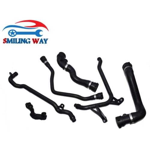 Radiator Water Coolant Hose Pipe & Connector Flange For BMW E46 320i 323i 325i 328i 330i 320Ci 323Ci 328Ci 330Ci 325xi 330xi