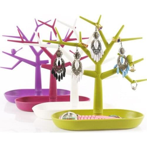 Women vogue Jewelry Necklace Bracelets Earrings Rings Bird Stand Display Organizer Holder Show Rack Showing Shelf 2019Hot Sale