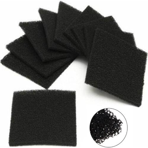 10/20Pcs Universal Black Activated Carbon Foam Sponge Air Filter Impregnated Sheet Pad Filter Sponge
