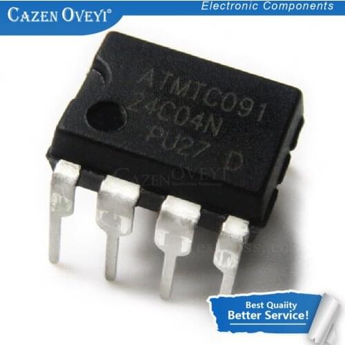 10pcs/lot AT24C04N AT24C04 DIP-8 24C04 DIP In Stock