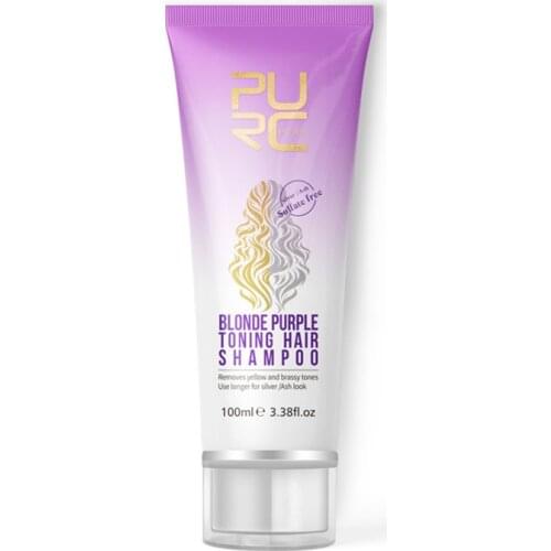 100ml No Yellow Blonde Hair Shampoo Anti Brass Off Purple Shampoo Hair Color Dyed Treatment NIN668