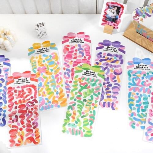 12packs/LOT colorful Waltz series Creative decoration DIY stationery sticker PET sticker