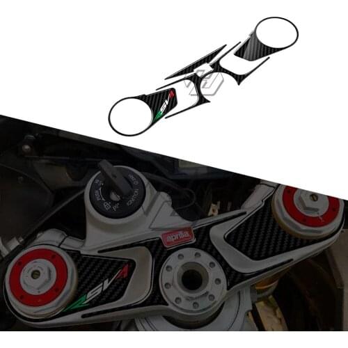 3D Carbon-look Top Triple Clamp Yoke Defender Case for Aprilia RSV4 2009-2017