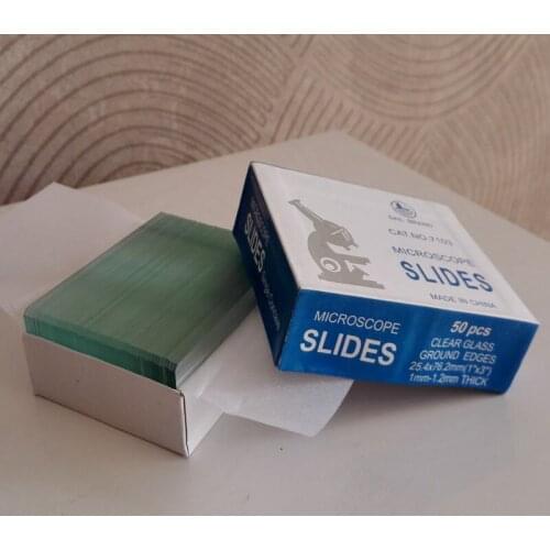 50pcs Glass Reusable Bio-microscope Double Concave Microscope Blank Glass Slides Science Biological Microscope Slides