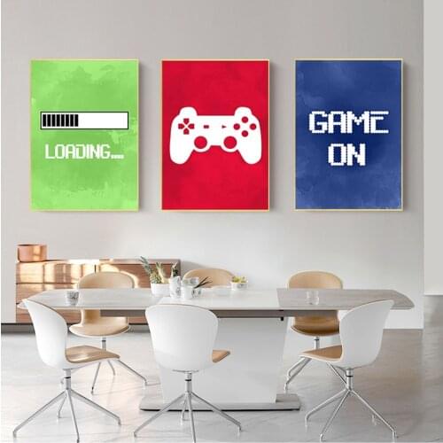 Abstract Party Artwork Picture for Boys Room Decoration Video Game Wall Art Canvas Painting Gaming Room Decor Posters and Prints