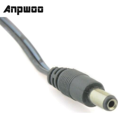 ANPWOO 10x DC Power Male Connector Tail 2.1*5.5mm Pigtail Cable Plug Adapter 12V/24V
