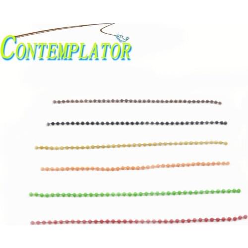 5pcs Total 75cm Fly Tying Bead Chain Eye 2.4mm 5optional Colors Metal Sinking Tying Bead Eyes Fly Fishing Materials