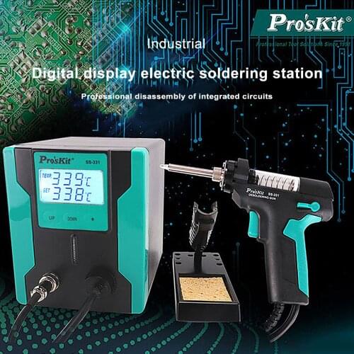 SS-331H Electric Desoldering Gun LCD Digital Electric Desoldering Pump BGA Desoldering Suction Vacuum Solder Sucker Auto Sleep