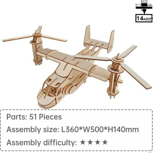 OSPREY AIRCRAFT Wooden model wooden puzzle toys for children puzzle 1000 pieces educational games educational toys DIY TOYS