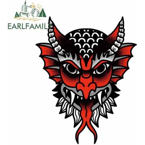 EARLFAMILY 13cm x 10.3cm for The Art of Davis Rider Devil Head Fine Stickers Vinyl Car Sticker Anime Waterproof Graffiti Decal