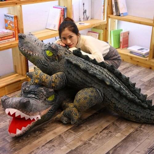 Simulation Crocodile Plush Toy Stuffed Animals Doll Kids Toys Room Sofa Decor Soft Cartoon Animals Plush Pillow for Kids Friend