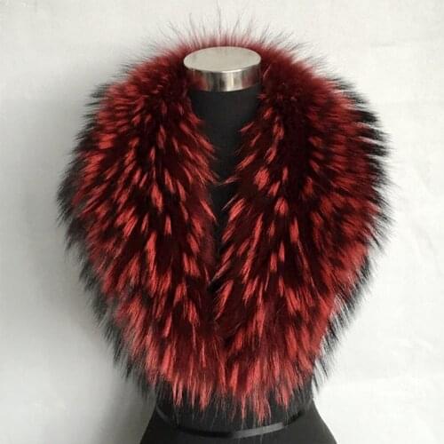 JKP Autumn and Winter Womens Natural Raccoon Scarf Real Fur Collar Female Wild Suit Coat Collar