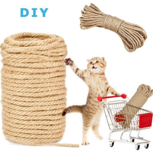 Cat Tree Natural Sisal Rope DIY Craft Handmade Decoration Pet Scratching Scraper Toy DIY Cat Scratcher Scratching Post Cord