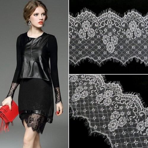 3meters French eyelash lace ribbons 17cm Fashion DIY Sewing clothing accessories wedding dress needlework lace underwear fabric