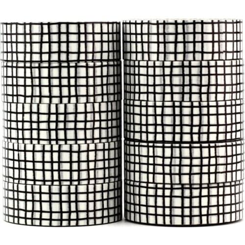 High quality 10pcs/lot Black and White Grid Washi Tapes DIY Decor Scrapbook Planner Adhesive Masking Tape Cute Stationery