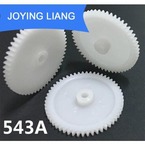 543A 0.5M 28MM Gear Modular 0.5 54 Tooth Plastic Gear Wheel Toy Accessories 10pcs/lot