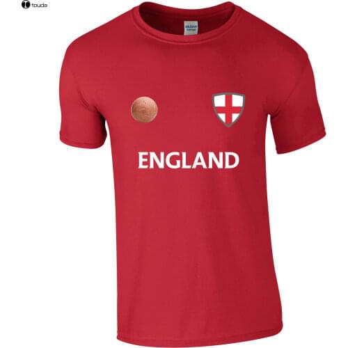 Hot Sell Fashion England Footballer Retro Casual MenS Cotton Tshirt T Shirts Short Sleeve