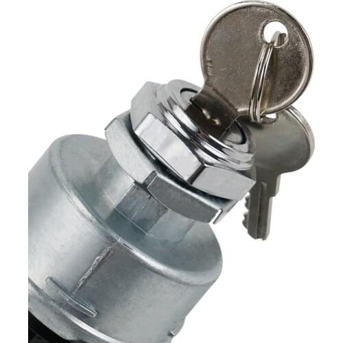 Ignition Switch 12-VOLT Style Keys 4 Position On Off Start ACC For Universal