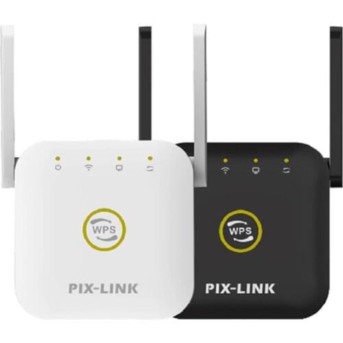 PIXLINK 300Mbps WIFI Repeater 2.4Ghz Wireless Mini Router Extender With 2 External Antennas Home Network 802.11N/B/G WR22