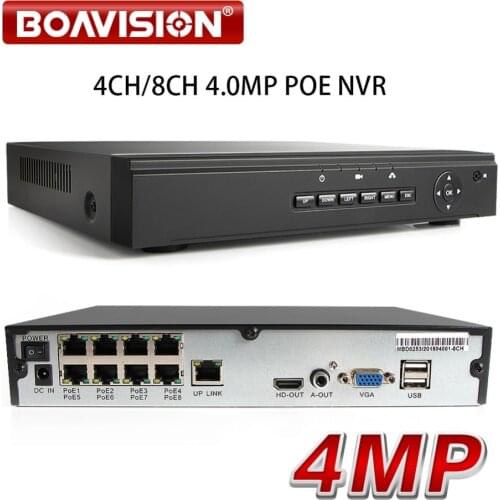 52V H.265 8CH 4MP 5MP POE CCTV NVR P2P Network Video Recorder For POE IP Cameras Security Surveillance Recorder APP XMEYE