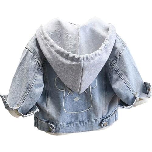 Spring Autumn Body Kids Jackets Long Sleeve Hooded Children Coat Denim Boy Clothes