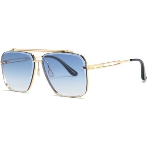 Unisex Square Modi flat top Thin Sunglasses Oculos De Sol feminino Vintage Luxury Women Brand Designer Sun Glasses ditaeds UV400