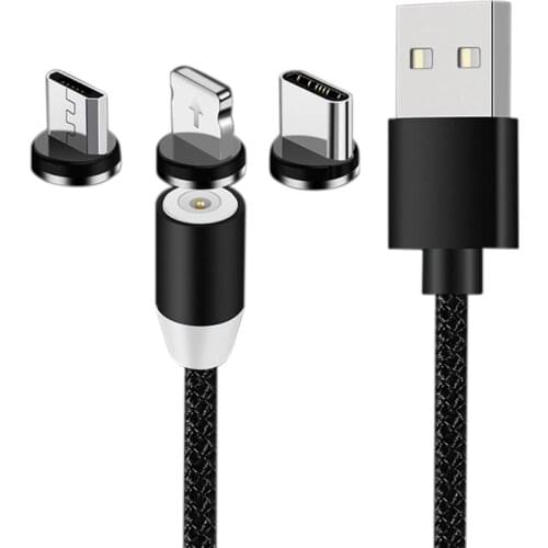 LED netic USB Cable Fast Charging Type C Cable net Charger Data Charge Micro-USB Cable Mobile Phone Cable USB Cord