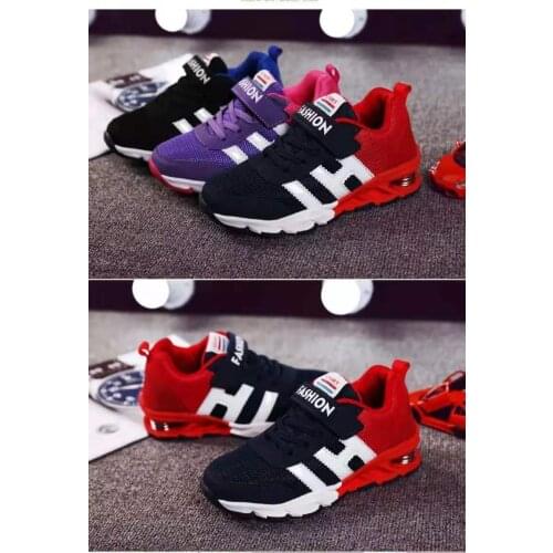 Childrens Summer Casual Shoe Boys Girls Mesh Breathable Elastic Shoes Comfortable Anti-Skid Color Matching Casual Shoes 27-38