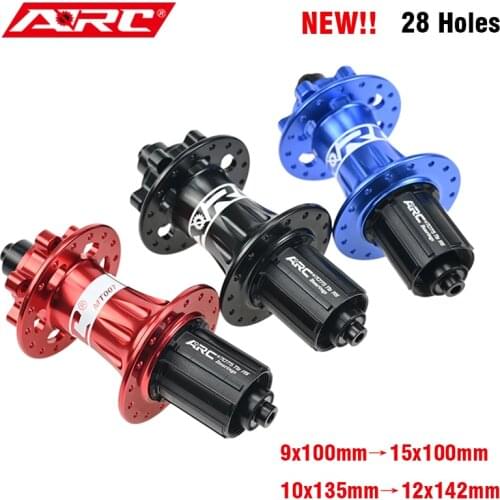 ARC Newest 28 Holes Mountain Bike Hub Disc Brake Aluminum Alloy Bicycle Hub 4 Pawls 48 Clicks Front Hub Rear Hub Warranty 1 Year