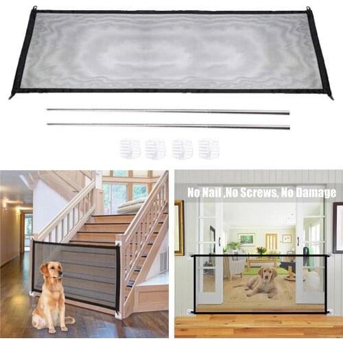 Tall Pet Dog Gate Ingenious Mesh Dog Fence For Indoor and Outdoor Safe Pet Dog gate Safety Enclosure Pet supplies