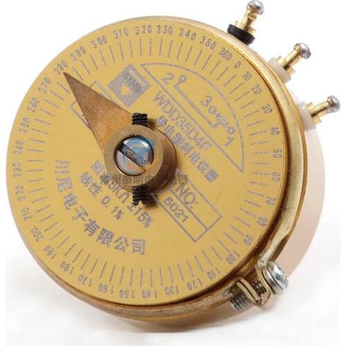 WDD35D4-F rotary potentiometer 1K 2K 5K 10K 0.1% linearity angle sensor with pointer