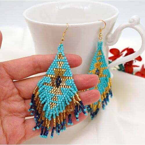 Go2boho Delica Bead Earring For Women 2021 Handwoven Beading Fringe Era Ring Jewellery 2021 Statement Earrings Ladies Jewelry