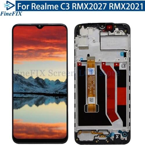 6.5inch LCD for Realme C3 RMX2027 RMX2021 LCD Display with Frame Digitizer Touch Screen Replacement for OPPO Realme C3 C 3 LCD