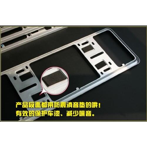 1 Set Stainless Steel European German Russian 8K Car License Plate Frame Number plate Holder