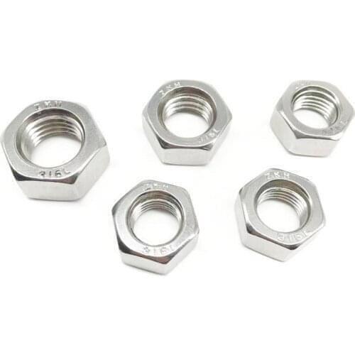 1pcs M52 left hand nut hexagon muff hex thread sleeve anti-thread nuts reverse muffs 316L STAINLESS STEEL