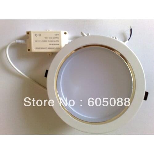 8" 24w recessed led horizontal down light with external driver AC100-240v color white 2373lm 18pcs/lot promote DHL Free shipping