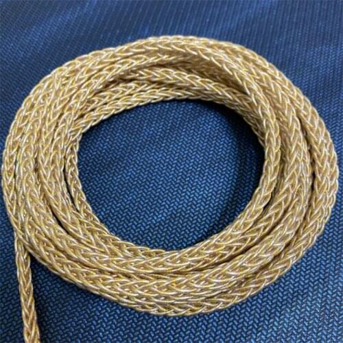8 share Gold-silver-copper alloy mixed wire single crystal copper wire 8-strand braided 448 core OD:3.6MM