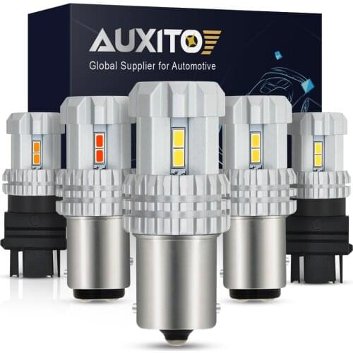 AUXITO 1200LM P21W W21 5W BA15S LED Car P21/5W 3157 PY21W T20 7443 W21W 1156 DRL 1157 Bay15d Red Brake Light White 7440 Lamp 12V