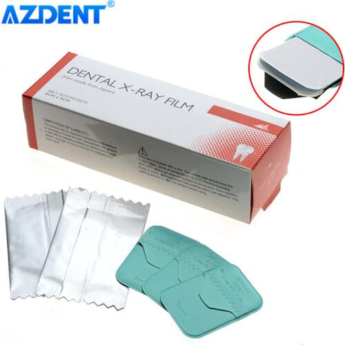 AZDENT 100pcs Dental X-Ray Film 3CM*4CM Barrier Envelopes for Reader Scanner Machine