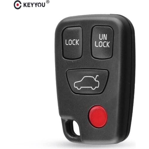 KEYYOU For Volvo S40 S60 S70 S80 S90 V40 V70 V90 XC70 XC90 4 Buttons Remote Case Car Key Shell Keyless Entry Key Fob Case