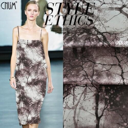 CNUM SP636 Pure Silk/Strength and Spirit/Silk Fabric Elastic 93% Silk 7% Spandex/Width1.20yd Thickness19mm, By Meters