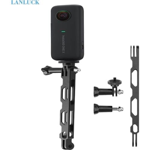 For Insta360 One R X Gopro Hero 9 8 Action Camera Aluminium Extension Rod Arm Lengthened Selfie Bracket With1/4 inch Adapter Set
