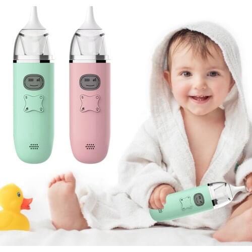 Electric Baby Nasal Aspirator USB Rechargeable Nose Cleaner Mucus Remover with 3 Adjustable Suction Levels Music LCD Display