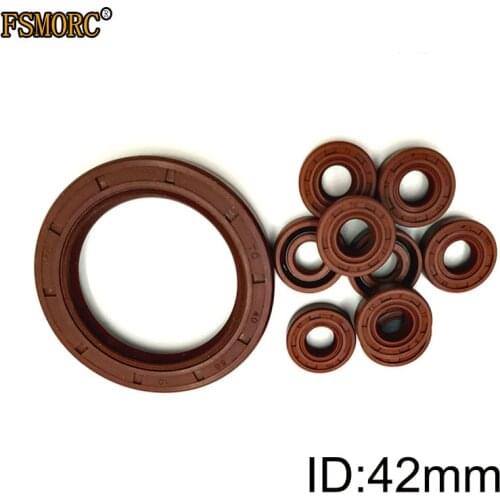 FKM Shaft Oil Seal TC-42*52*55*56*58*60*62*64*65*68*70*72*75*7/8/10/12 FPM Covered Double Lip With Garter