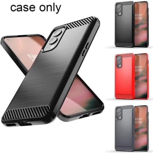 Mobile Phone Case For Oneplus Nord 2 5G All-inclusive Anti-fall Protective Cover Carbon Fiber Brushed Soft Shell